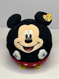 TY 2013 Disney Classic Mickey Mouse Beanie Ballz Plush (5" Round) - Picture 1 of 4