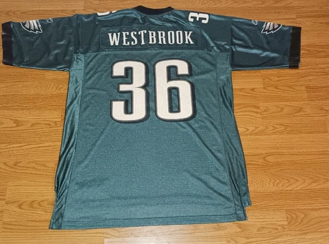 PHILADELPHIA EAGLES BRIAN WESTBROOK JERSEY SIZ EXTRA LARGE VINTAGE REEBOK ONFIEL Cover