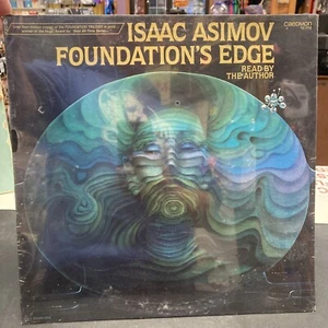 NEW OLD STOCK-ISAAC ASIMOV: foundation's edge CAEDMON 12" LP 33 RPM SEALED 1982 - Picture 1 of 12