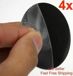 4x Black Wheel Center Hub Cap Sticker Decal 2.2" / 56mm DOME SHAPE Auto Car - Picture 1 of 11