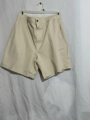 Pantalones Cortos Para Hombre John Blair Beige Algodón Cintura Elástica Frente Plano Talla 42 Imperfectos Foto 1 de 4