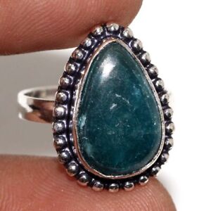 Blue Apatite Ring| Gemstone New Arrival Handmade Gift Size 6 JW