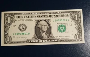 1 Dollar P 544 2017A FRN San Francisco UNC random s/n price only for 1 note - Picture 1 of 3