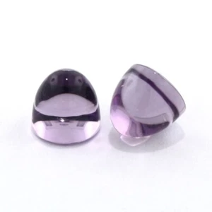 BRAZILIAN AMETHYST 5 MM BULLET CABOCHON ALL NATURAL 2 PIECE SET F-4676 - Picture 1 of 1