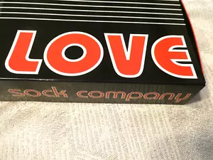 LOVE SOCK COMPANY Crew Size 6-9.5 Black Hearts Organic Cotton Box Set of 3 - Picture 1 of 4