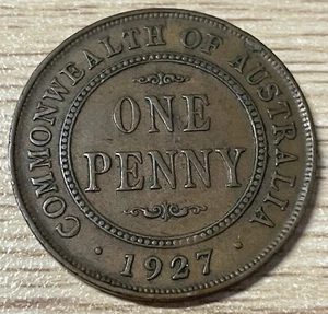 1927 Australian Penny Error Coin (#21) - Picture 1 of 2
