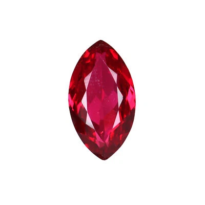 9 Ct Lab Created Marquise Cut Red Color Sri Lanka Ruby Gemstone for Gifting - Image 1 of 4