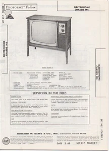 1968 ELECTROHOME M4 TELEVISION SERVICE MANUAL SCHEMATIC PHOTOFACT DIAGRAM FIX - Picture 1 of 1