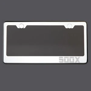 Marco de placa de matrícula cromo espejo 500X tapa de tornillo de metal grabado con láser - Imagen 1 de 8