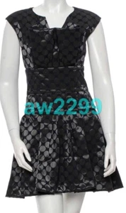 CHANEL 14P $5850 NWT AUTHENTIC MOST WANTED  2014 POLKA DOT DRESS 36 CC LOGO NAVY - Picture 1 of 12