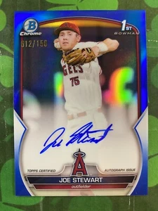 2023 Bowman Chrome Joe Stewart Blue Refractor 1st Bowman Auto #/150 #CPA-JST - Picture 1 of 2