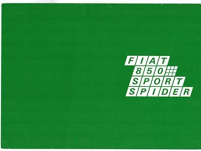 Fiat 850 Sport Spider 1968-71 folleto de ventas desplegable del mercado del Reino Unido Foto 1 de 2