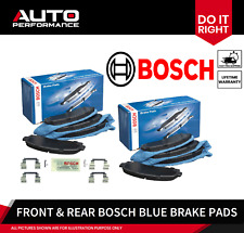 FRONT + REAR Bosch Blue w/hardware Disc Brake Pad For Mazda CX-7, CX-9