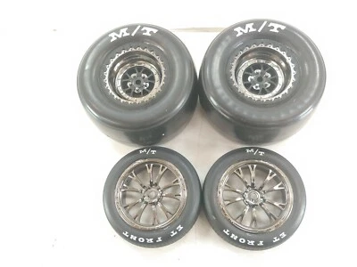 NEW TRAXXAS DRAG SLASH MICKEY THOMPSON DRAG RACING TIRES & 12MM HEX WHEELS - Image 1 of 4