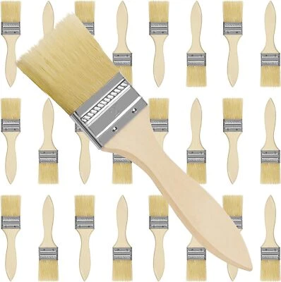 KURTZY 24 x Chip Paint Brushes with Fine Bristles for DIY Decorating & Fence Painting