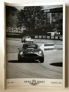 Austin Martin Owners Club News Sheet March 1999 #603 221D - Imagen 1 de 2