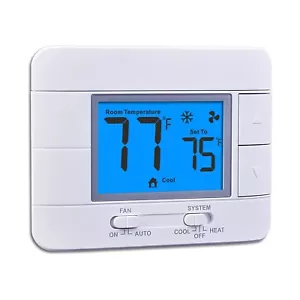 Upgraded Digital Non-Programmable Thermostat for Home 1 Heat/1 Cool Single St... - Picture 1 of 7