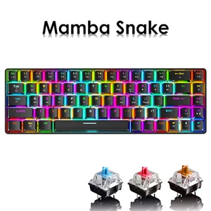 65% Mechanische Tastatur, 68 Tasten RGB Ultra-Compact Typ C Gaming Büro - Bild 1 von 17