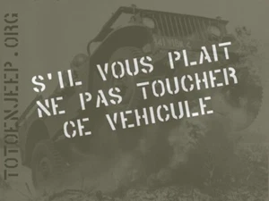 POCHOIR MARQUAGE STENCIL PROTECTION 2  . jeep willys dodge gmc us ww2 - Picture 1 of 1