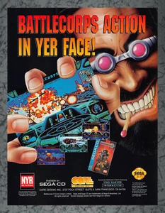 Anuncio impreso en CD de Battlecorps Sega vintage arte A 1994 - Imagen 1 de 1