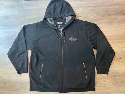 Harley Davidson Motorcycles Official Full Zip Hoodie Sweatshirt Men's Size 2XL - Image 1 of 4