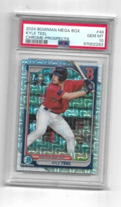 2024 BOWMAN CHROME MEGA BOX MOJO KYLE TEEL PSA 10 ROOKIE RC 1ST #48 - Picture 1 of 1