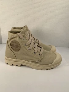 Botas de lona Palladium Pampa Hi V para mujer talla 7 beige sahara (S652) - Imagen 1 de 10