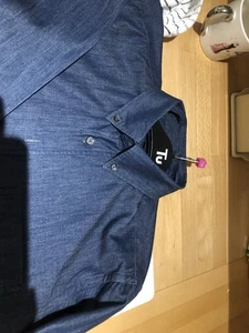 Simon Carter Men's Long Sleeve Shirt Large. Blue Button - Picture 1 of 1