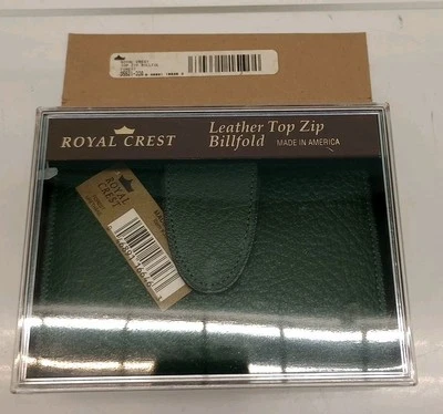 Cartera De Colección Royal Crest Bosque Top Cremallera Cuero Damas EE. UU. Nueva Con Etiqueta Leer Look Foto 1 de 4