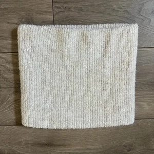 Anthropologie Shimmer Cream Ribbed Snood Neck Warmer One Size - Picture 1 of 5