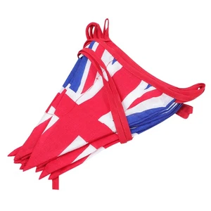 2 Pcs England Party Accessories British Flag Decorations Triangle Banner - Picture 1 of 11