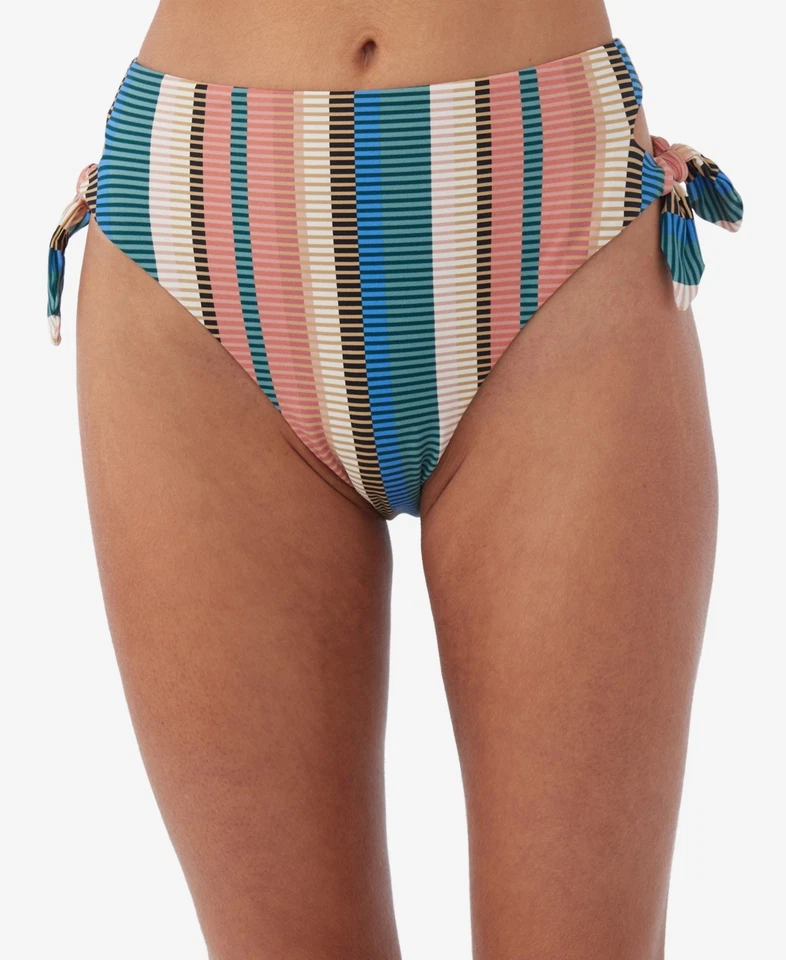 O'Neill Juniors' Kendari Striped Encinitas Side-Tie Bikini Bottoms Size M