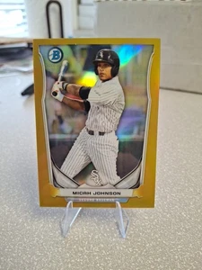 2014 Bowman Prospects Chrome Gold Refractor 09/50 Micah Johnson #BCP26 - Picture 1 of 2