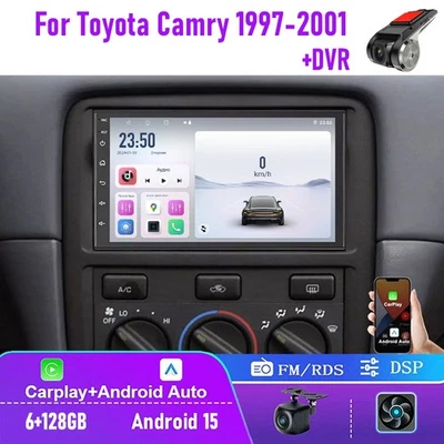 7" 6+128GB For Toyota Camry 1997-2001 Car Radio Wireless Carplay Head Unit + DVR Foto 1 de 4