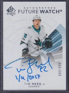 TIM HEED - 2017 SP Authentic Future Watch Auto INSCRIBRED #178, /999 - Picture 1 of 1