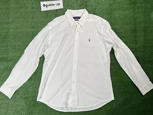 Polo Ralph Lauren Mens Oxford White Slim Fit Flesh Pony Casual Shirt XXL - Picture 1 of 3