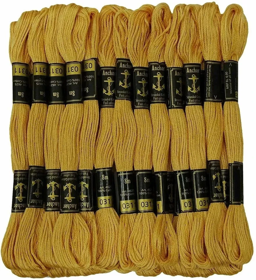 Hilo de anclaje trenzado algodón Skiens bordado a mano costura artesanía 8 m 25 piezas Foto 1 de 4
