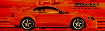 REPRODUCTION BF GOODRICH 2000 FORD MUSTANG SVT COBRA R BANNER 12"x40" - Image 1 of 3
