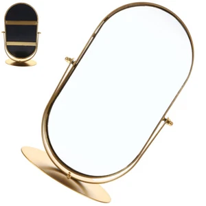 Cosmetics Mirror Desktop Makeup Mirror Multifunctional Mirror Desktop Metal - Picture 1 of 12