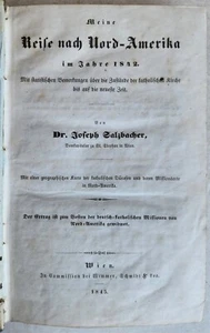 1845 NORTH AMERICAN HISTORY antique in GERMAN - Picture 1 of 7
