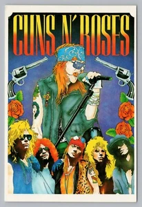 1989 Guns N' Roses Vintage Postkarte 4x6 "Mini Poster" B4 - Bild 1 von 2