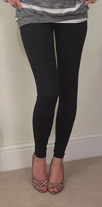 PETITE LENGTH Leggings High Rise. COTTON stretch SIZE 6 8 10 12 14 16 18 20 - Picture 1 of 1