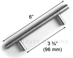 Bar Pull Modern Schrankgriff Gebürstetes Nickel Massiver Stahl Stck 14 - Bild 1 von 3