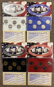 2001 Statehood Quarter Sets + Gold, Platinum, Denver, Philadelphia Sets + COA - Picture 1 of 9