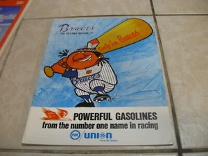 1968 VINTAGE MLB BASEBALL ATLANTA BRAVES vs ORIOLES PROGRAM & SCORECARD RARE - Picture 1 of 3