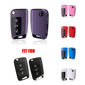 TPU Car Key Fob Case Cover Bag For Volkswagen VW Tiguan Octavia Polo Golf 7 MK7 - Picture 1 of 15