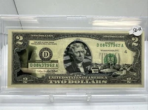 Billete de dos dólares 2003A • Sobreimpresión superpuesta de $2 • Serie estatal • Kansas SD-12 - Imagen 1 de 3