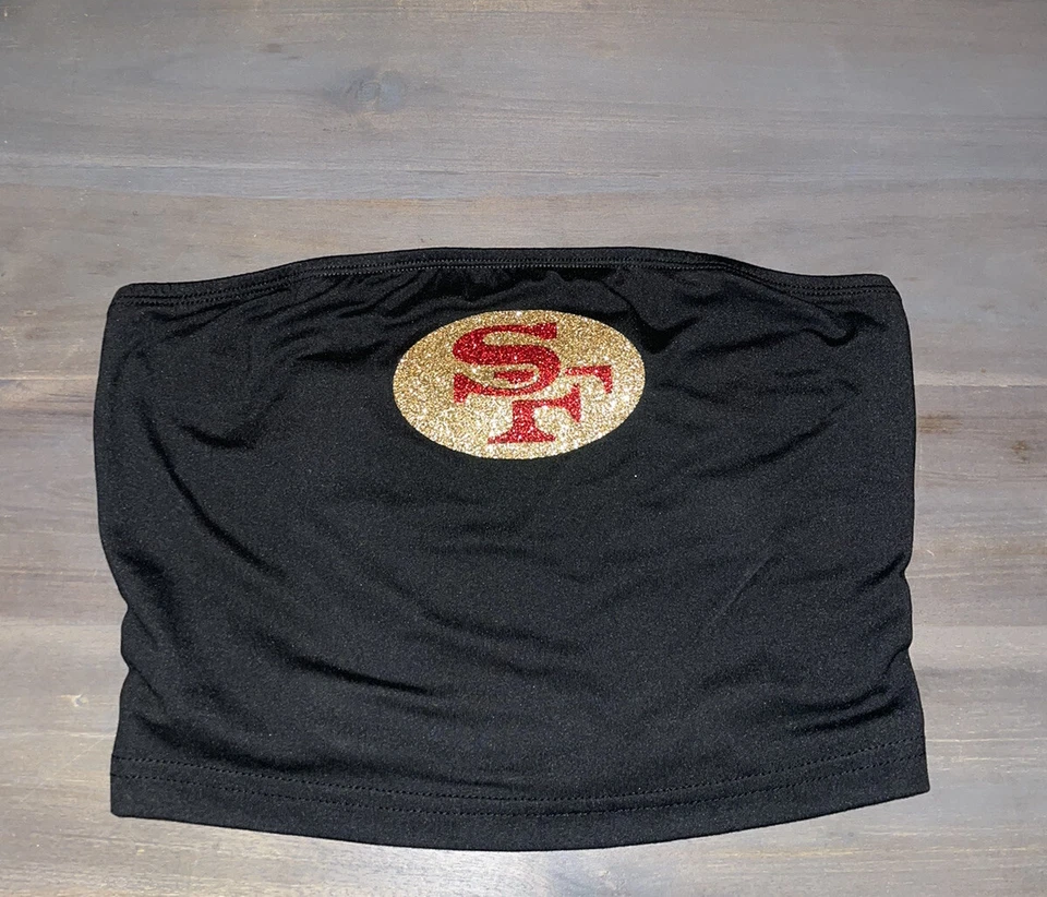 Women’s NEW San Francisco 49ers Tank top Football Sports NFL Cropped Red Gold Foto 1 de 1