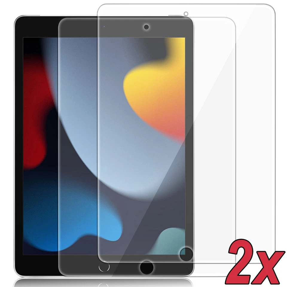2x 9H Hartglas für iPad 10.2 (2021/2020/2019) Schutzglas (9. 8. 7Gen) Full-Cover - Bild 1 von 4