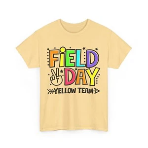 Maglia squadra gialla Field Day, giochi Field Day insegnanti studenti bambini maglietta divertente - Foto 1 di 11